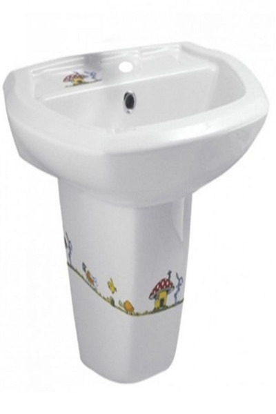 Eca SEREL ÇOCUK LAVABO MANTAR DEKOR 40X50 + ÇOCUK YARIM AYAK MANTAR DEKOR