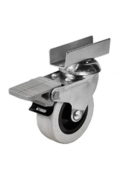 MegaVitrin Hts U Tablalı Frenli Döner Mobilya Tekeri 52 mm Kod 256 | 40 kg Ka...