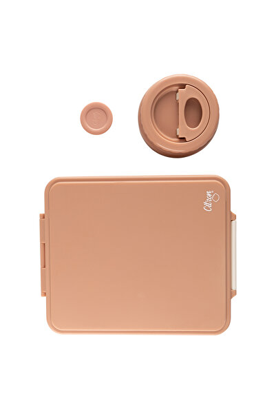 Citron Grand Bento Lunch Box for Kids, Elegant Blush Pink Design, Leakproof with 4 Compartments & Food Jar