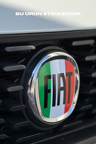 Banxtre Fiat Egea için Ön Arka İtalya Bayraklı Logo Sticker