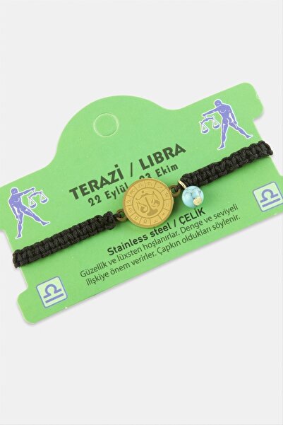 Marsilyan Libra Zodiac Sign Steel Bracelet