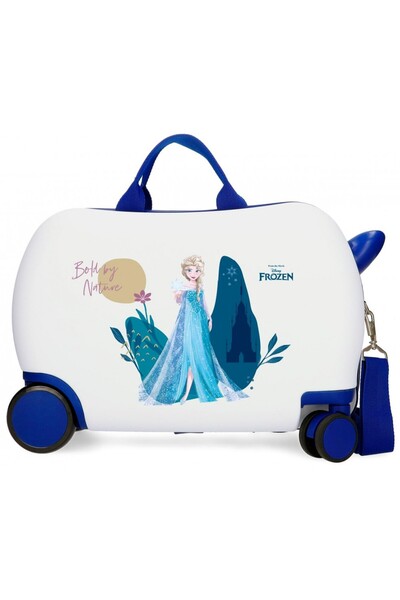 Disney Children's suitcase, ride-on, Frozen Bold by Nature, ABS, 4 wheels, white, 31x45x20 cm