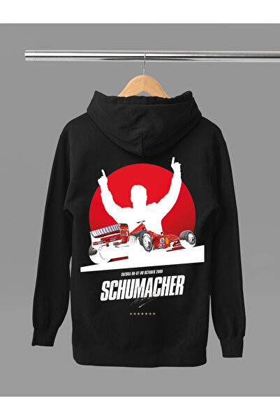 MAGORS MICHAEL SCHUMACHER ПЕЧАТЕН ПАМУЧЕН ДЪЛЪГ РЪКАВ С КАПЮШОН И 3 ЛЕНТИ F1 ...