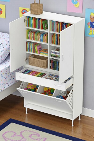 Eliusta Reli Dolap Beyaz Çok Kullanımlı 90 cm Eninde Banyo Dolabı 90x171x32,5...