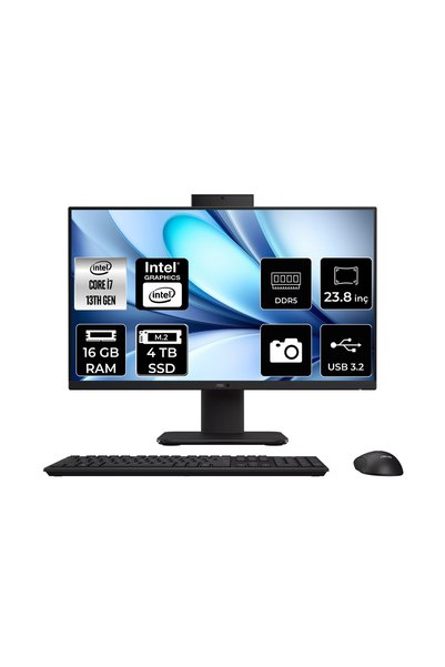 ASUS V440 Intel Core i7 13620H 16GB 4TB SSD 23.8" FHD FDOS All in One Bilgisayar Siyah & Bellek