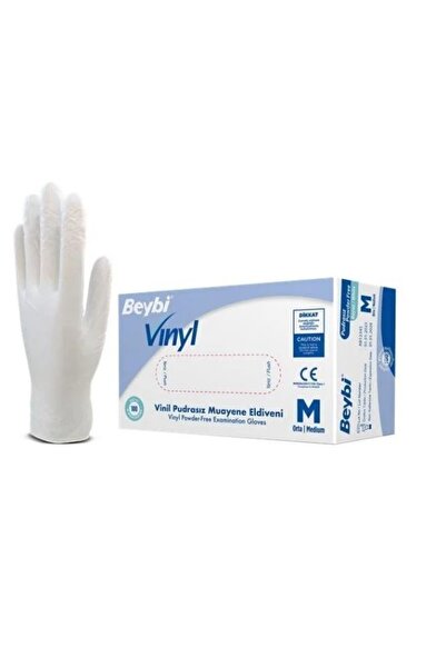 Beybi Pudrasız Vinil Muayene Eldiveni - 100'lük Kutu Koli - M