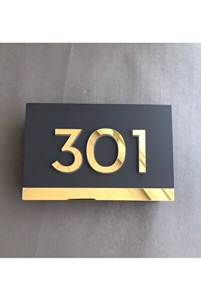 Yönline Luxury Gold Pacific Series Illuminated Door Number 220V Ac