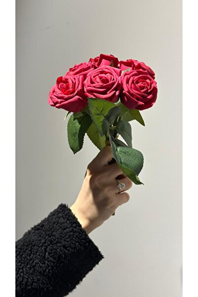 greeneyehome Artificial Bordo 6-Piece Wet Rose