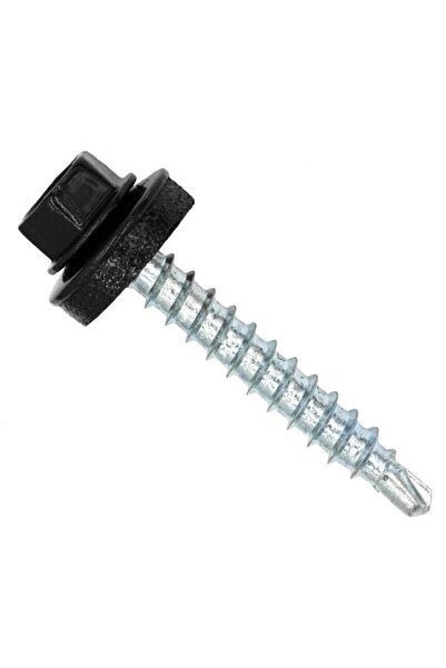 Admira Systems Set de 250 de șuruburi autoforante pentru tablă metalică, șaibă EPDM 4,8 x 20 mm RAL9005 - Negru intens