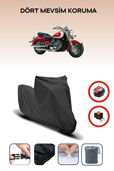 Breen Black Rear Bag Lock Incompatible Yamaha Royal Star Xvz 1300 Compatible Motorcycle Canvas, 4Seasons