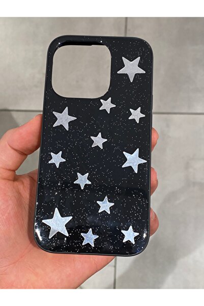 Mee.co غطاء هاتف آيفون 16 برو ماكس متوافق مع نمط النجوم، حافظة إيبوكسي لامعة ...