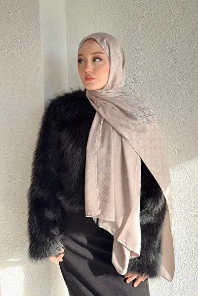 Madame Polo Naiya Jakar Şal Frame Desen - Bej