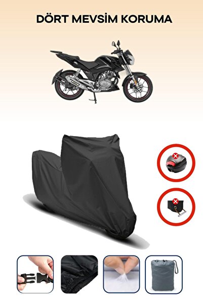 Breen قفل حقيبة خلفية أسود غير متوافق مع قماش الدراجة النارية المتوافق مع Mondial 150 Z-ONE، 4 مواسم