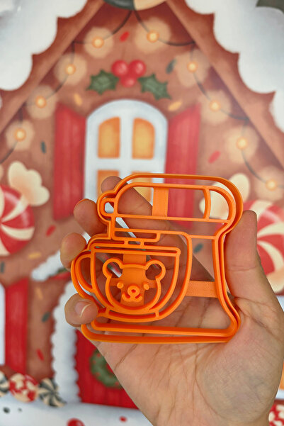 CESTOPİENO Teddy Bear Mixer Dough Shaper / Cookies, Ceramic, Polymer Clay, Play Dough 9X8 cm