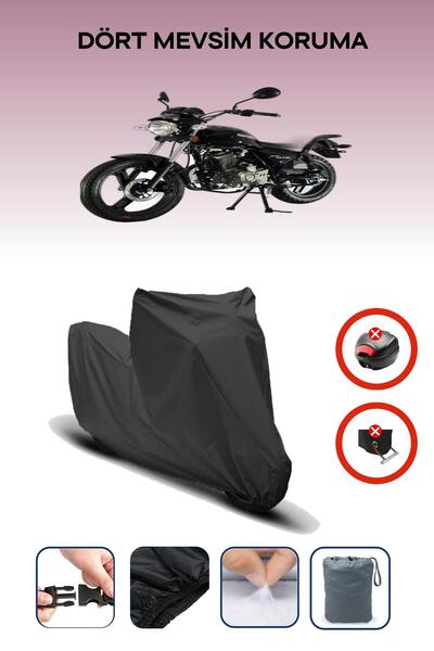 Breen قفل حقيبة خلفية أسود غير متوافق مع قماش الدراجة النارية المتوافق مع موديل Mondial 150 MR، 4 مواسم