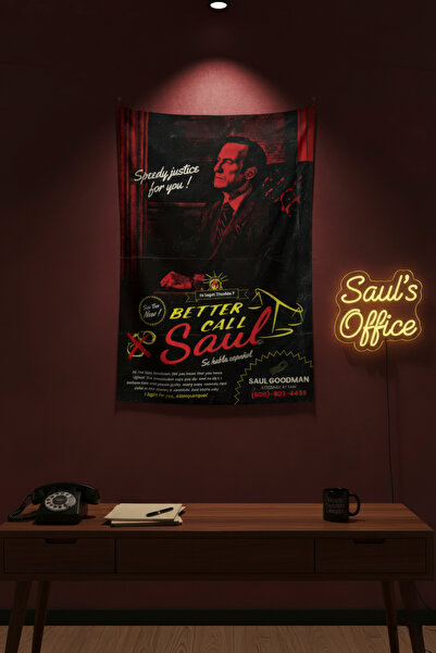 Nivendi Better Call Saul Avukat Ofisi Posteri Kumaş Duvar Örtüsü Ev Dekorasyo...