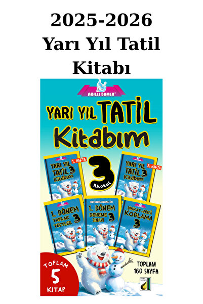 Damla Yayınevi Damla Yayınları 3. sınıf Yarı Yıl Tatil Kitabı Seti