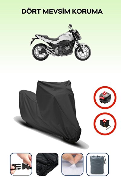 Breen قفل حقيبة خلفية أسود غير متوافق مع هوندا NC 750 S DCT، قماش دراجة نارية متوافق، 4 مواسم