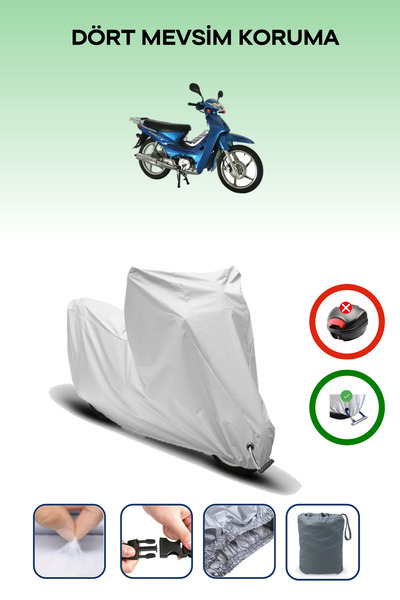 Breen Gray Lock Compatible Kuba Kh100 Compatible Motorcycle Tarpaulin Waterproof