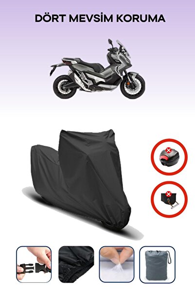 Breen Black Rear Bag Lock Incompatible Honda X-Adv Compatible Motorcycle Canv...