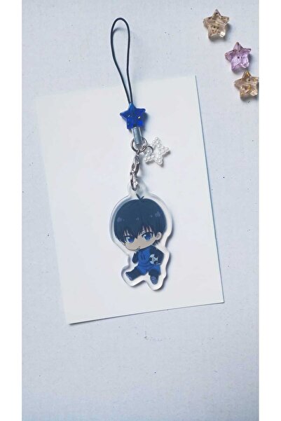 Atölye Moonlit Blue Lock İsagi Yoichi Telefon Süsü Telefon Askısı Charm