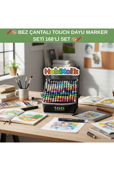 Art Tone BEZ ÇANTALI TOUCH DAYU MARKER SETİ 168’Lİ SET