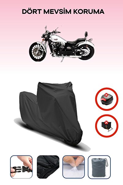 Breen حقيبة خلفية سوداء متوافقة مع غطاء دراجة نارية Asya Ghost 350، 4 مواسم