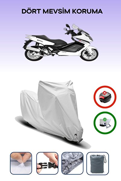 Breen Grey Lock Compatible Yuki Qm250T Maximum Compatible Motorcycle Tarpauli...