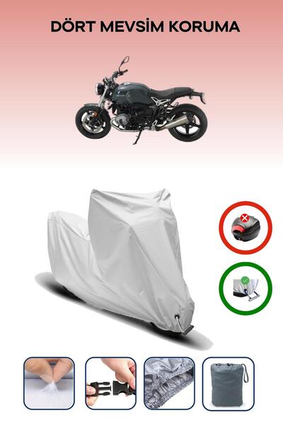 Breen Gray Lock Compatible Bmw R Nine t Pure Compatible Motorcycle Tarpaulin Waterproof
