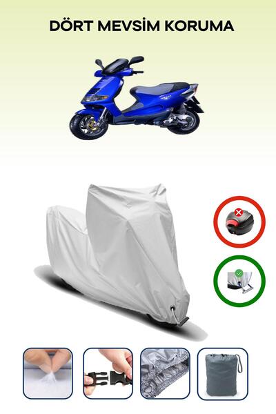 Breen Gray Lock Compatible Piaggio Skipper 150 Compatible Motorcycle Tarpaulin Waterproof