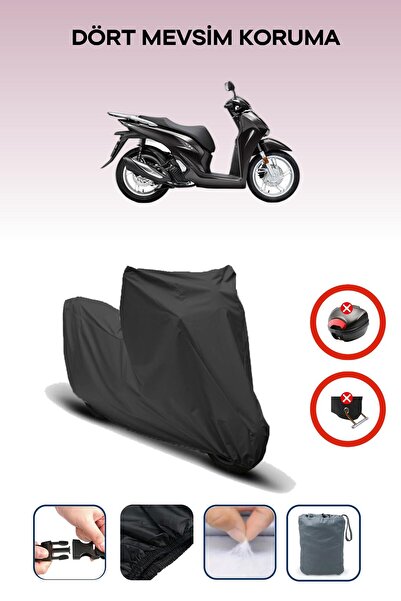 Breen Black Rear Bag Lock Incompatible with Honda Sh 150 Compatible Motorcycl...