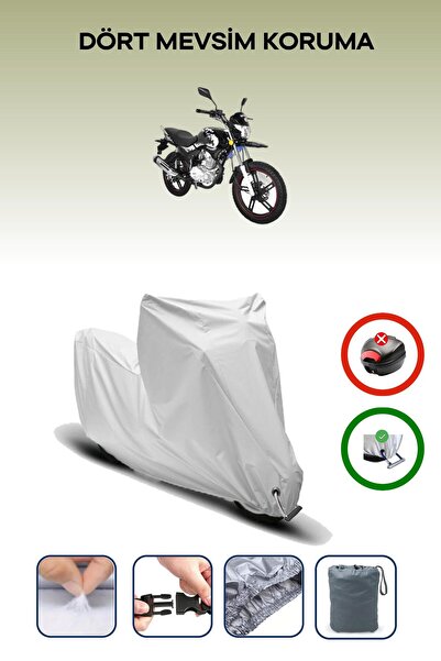 Breen غطاء دراجة نارية متوافق مع Yuki YK 150-9 Goldfox-S متوافق مع اللون الرمادي مقاوم للماء