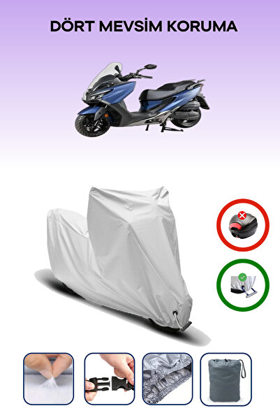 Breen Gray Lock Compatible Kymco Xtown 250 Ct Compatible Motorcycle Tarpaulin Waterproof