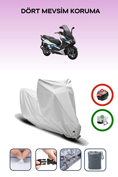 Breen غطاء دراجة نارية متوافق مع غطاء دراجة نارية من نوع Arora Chinf 318 باللون الرمادي مقاوم للماء