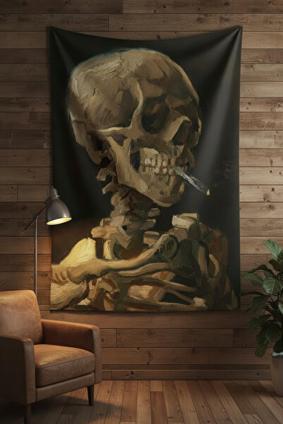 Nivendi Van Gogh Kurukafa Reprodüksiyon Kumaş Duvar Örtüsü Ev Dekorasyon Duva...