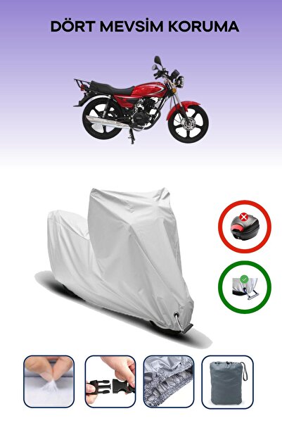 Breen Gray Lock Compatible Mondial 100 Mg Prince Compatible Motorcycle Tarpau...