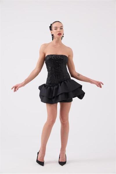 ticimax Markano Frencesca Elbise Siyah