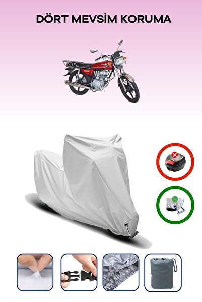 Breen Gray Lock Compatible Kuba Km125-6 Compatible Motorcycle Tarpaulin Waterproof