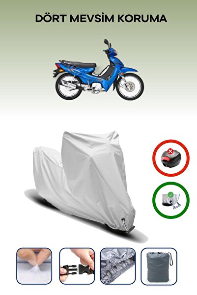 Breen Gray Lock Compatible Kymco Aktiv 110 Compatible Motorcycle Tarpaulin Waterproof