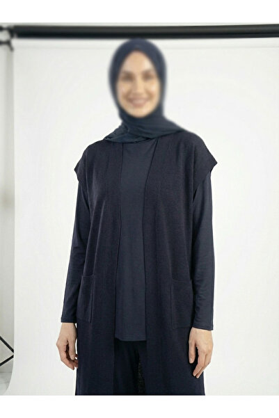 dcn giyim 1985 Long Wool Knitwear Vest-3070