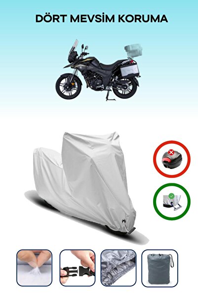 Breen غطاء دراجة نارية متوافق مع Mondial RX3-S Evo متوافق مع اللون الرمادي مقاوم للماء