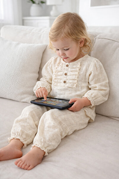 Babyhola 0-24 Months Baby Girl Kids Sequin Detail Two-Piece Set Silver 2004