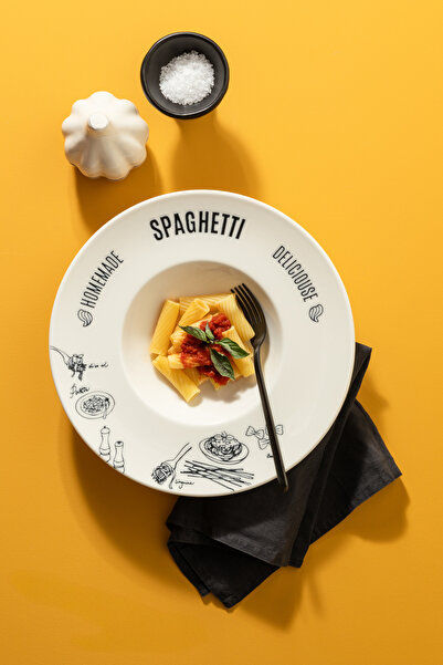 RUBİ PORSELEN Rubi Italian Style Porcelain Pasta Plate 29 cm - 2 Pieces |   Pit Plate |   Stylish Design