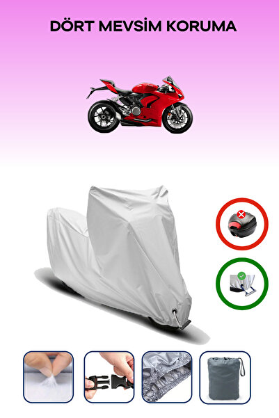 Breen Gray Lock Compatible Ducati Panigale V2 Compatible Motorcycle Tarpaulin Waterproof