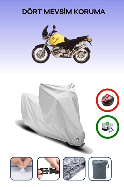 Breen غطاء دراجة نارية متوافق مع BMW R 1100 GS باللون الرمادي مقاوم للماء