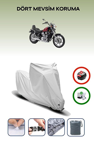 Breen Grey Lock Compatible Kawasaki Vn 750 Vulcan Compatible Motorcycle Tarpaulin Waterproof
