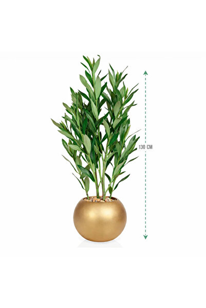 MARINO شجرة صناعية محاكاة للشجر الزيتون الصناعية 65 سم حوض اسود