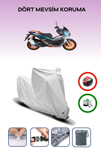 Breen غطاء دراجة نارية متوافق مع Gray Lock متوافق تمامًا مع Arora Max-T مقاوم للماء