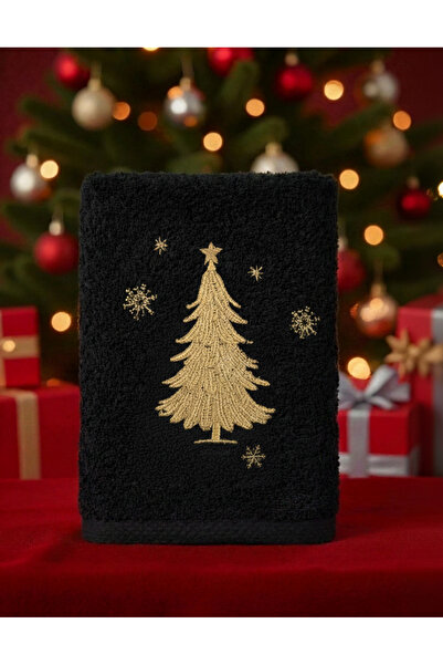 Vintero Home Yılbaşı Temalı %100 Pamuk Yüz Havlusu 50x90 cm