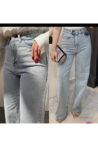 Viola Taşlı kot pantolon